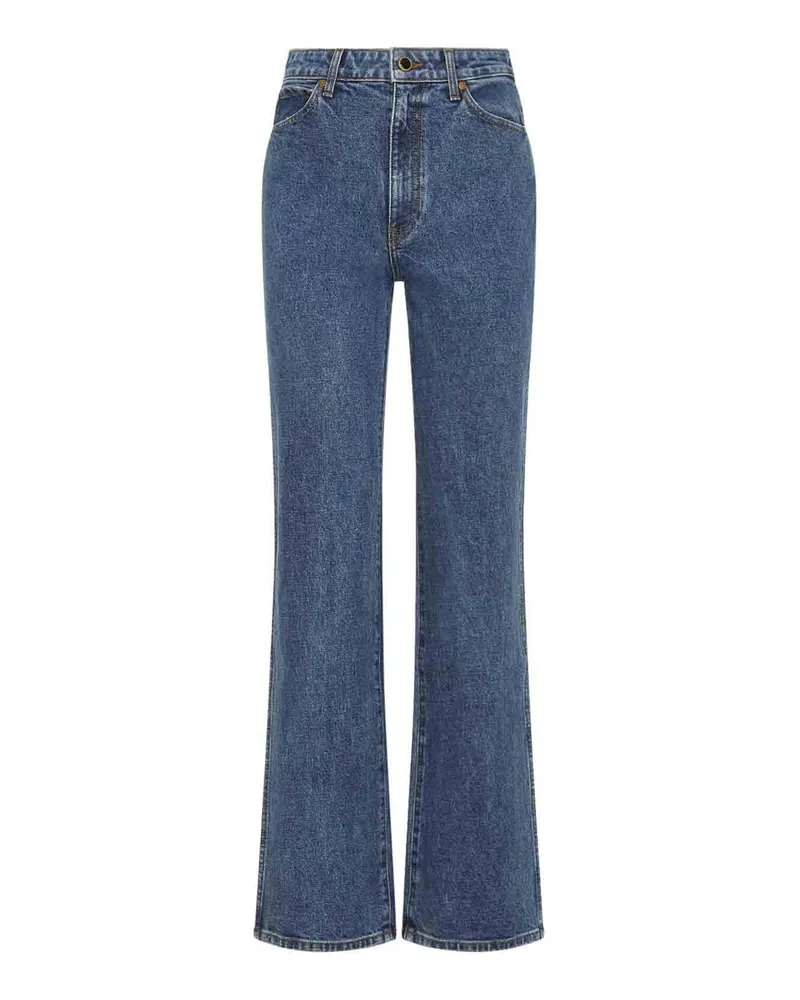KHAITE Schlagjeans - Weiß Denim