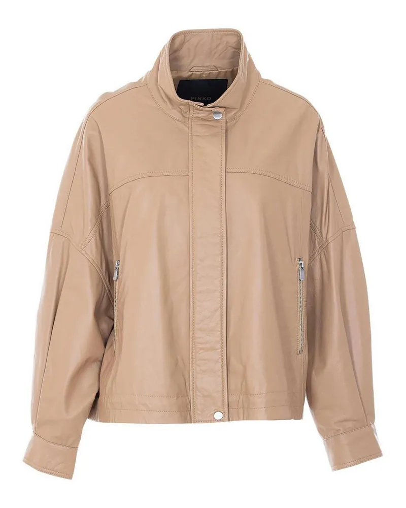 Pinko Lederjacke - Beige Beige