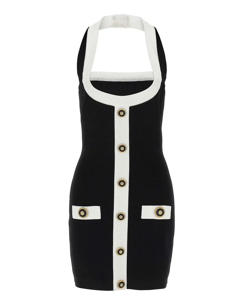 Balmain Knielanges Kleid - Weiß Weiß