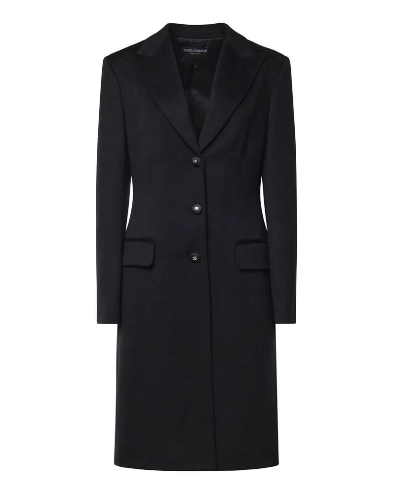 Dolce & Gabbana Knielanger Mantel - Schwarz Schwarz