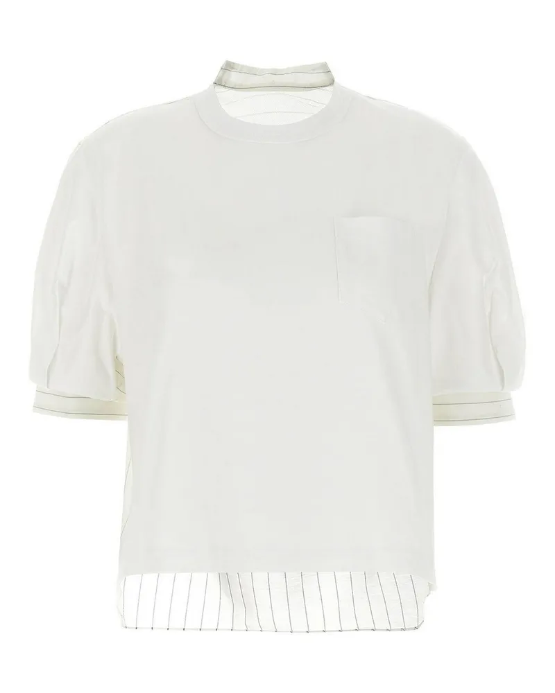 Sacai T-Shirt - Weiß Weiß