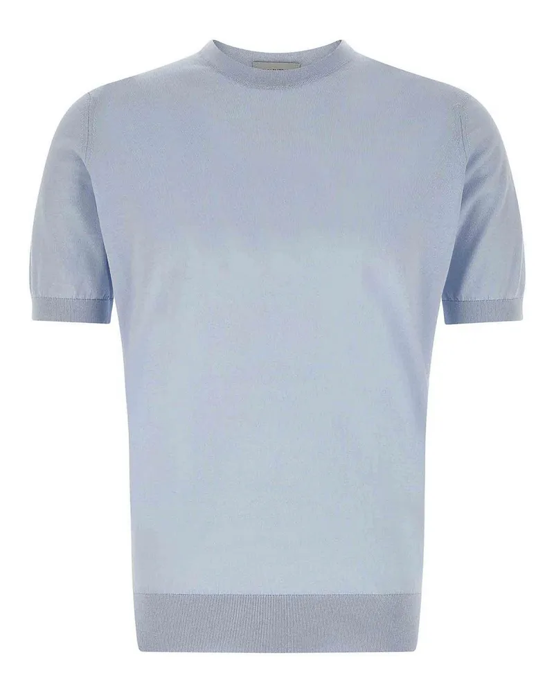 John Smedley T-Shirt - Hellblau Hellblau