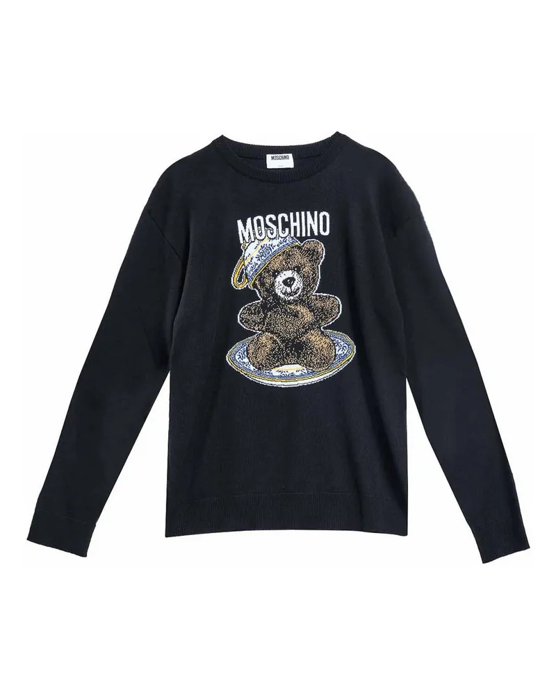 Moschino Rundhalspullover - Schwarz Schwarz