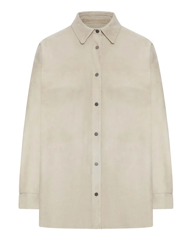 Salvatore Santoro Lederjacke - Weiß Weiß