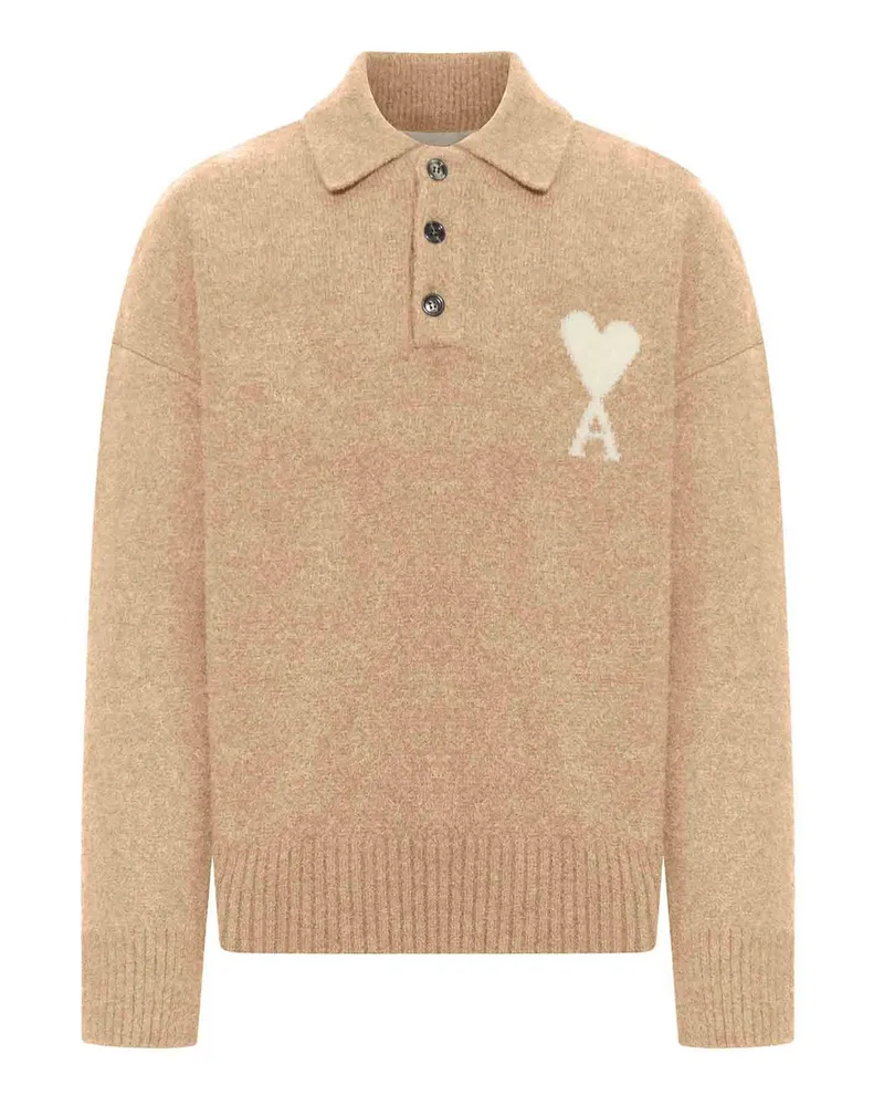 AMI Paris Poloshirt - Nude Nude