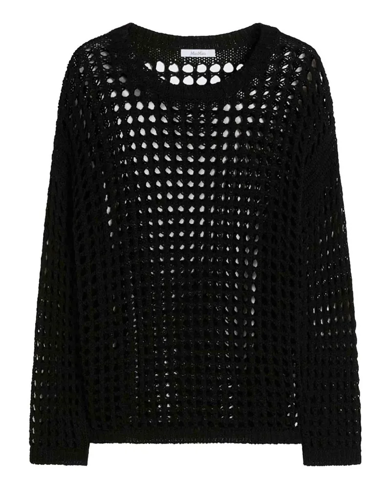 Max Mara Rundhalspullover - Schwarz Schwarz