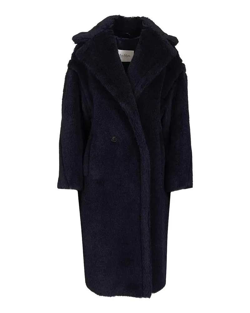 Max Mara Knielanger Mantel - Blau Blau