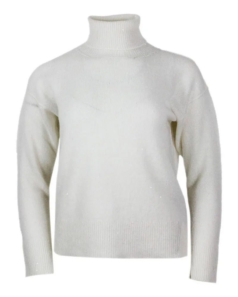 Lorena Antoniazzi Rundhalspullover - Weiß Weiß