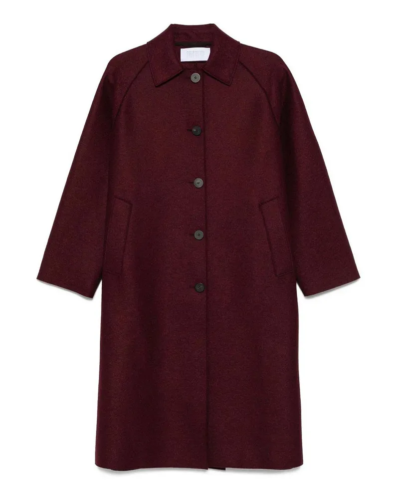 Harris Wharf London Knielanger Mantel - Dunkelrot Dunkelrot