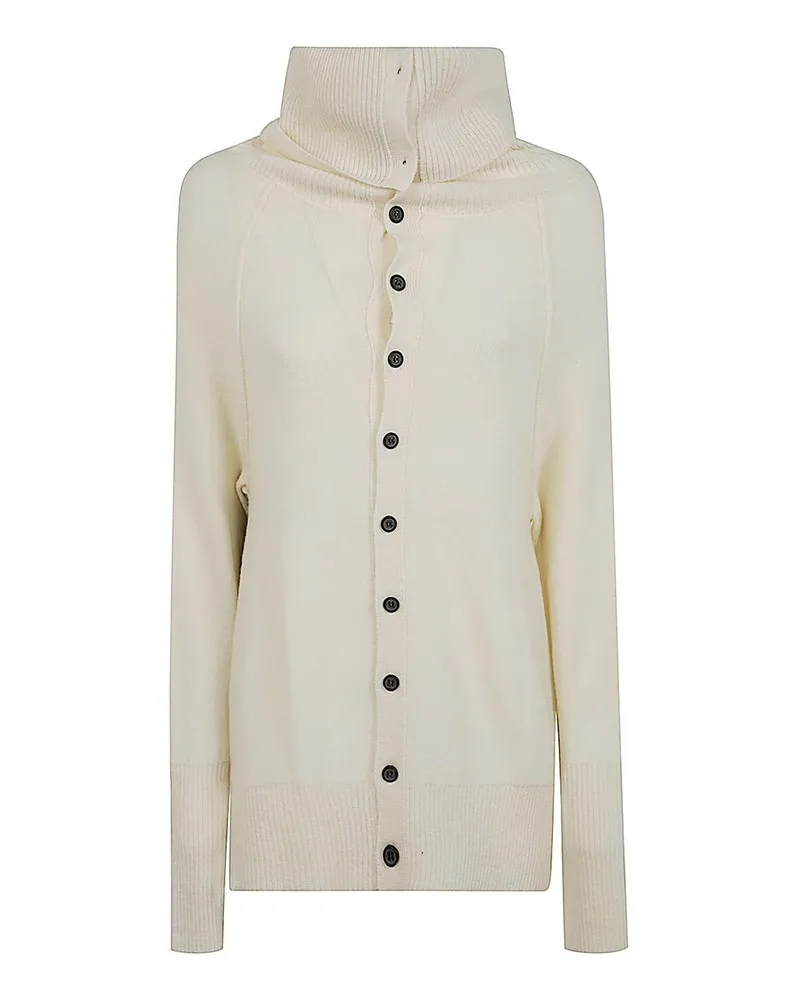Yohji Yamamoto Cardigan - Weiß Weiß