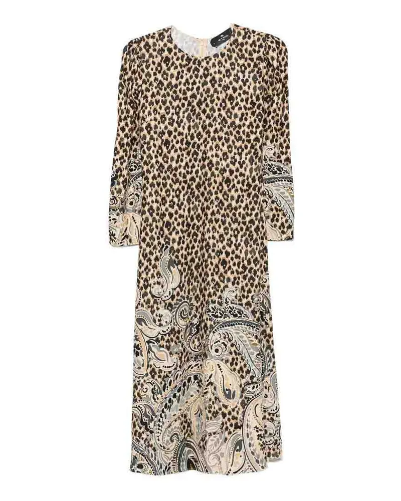 Etro Cocktailkleid - Braun Braun