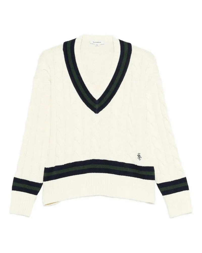 SPORTY & RICH Rundhalspullover - Nude Nude