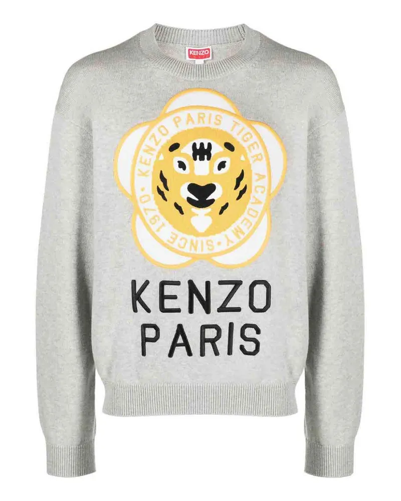 Kenzo Rundhalspullover - Grau Grau