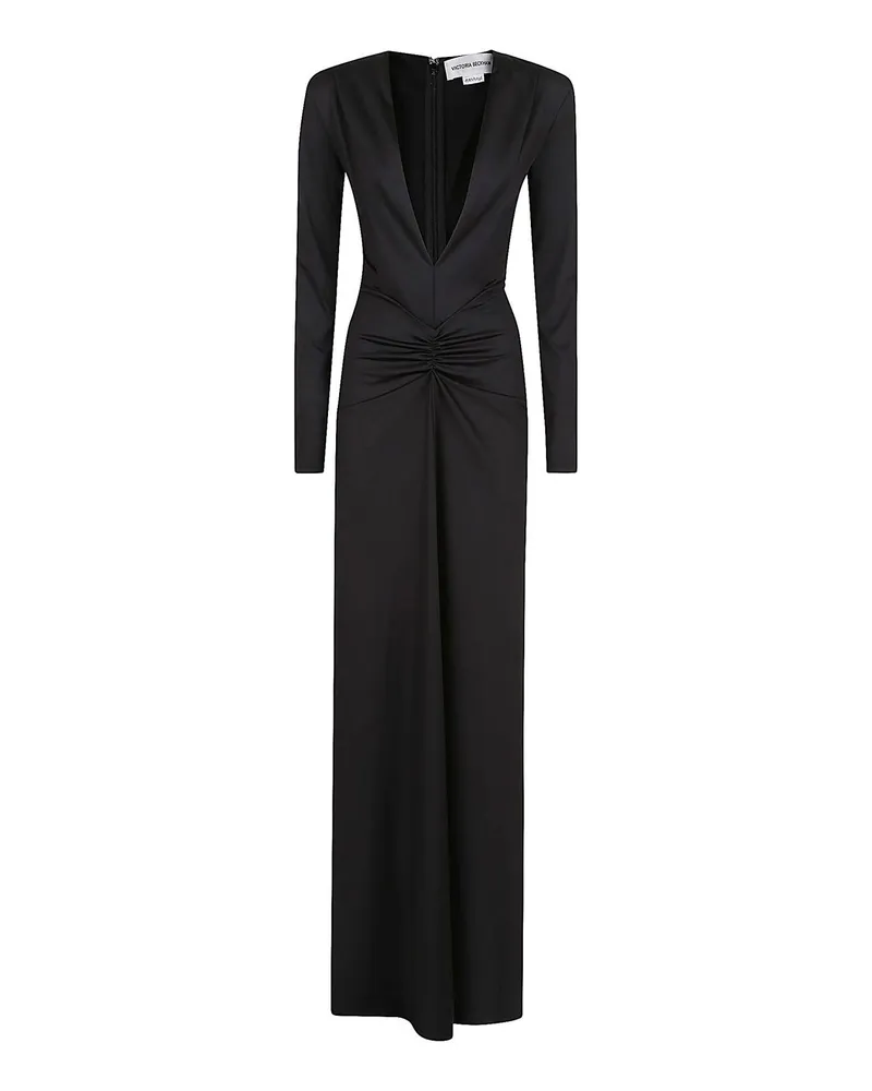 Victoria Beckham Knielanges Kleid - Schwarz Schwarz