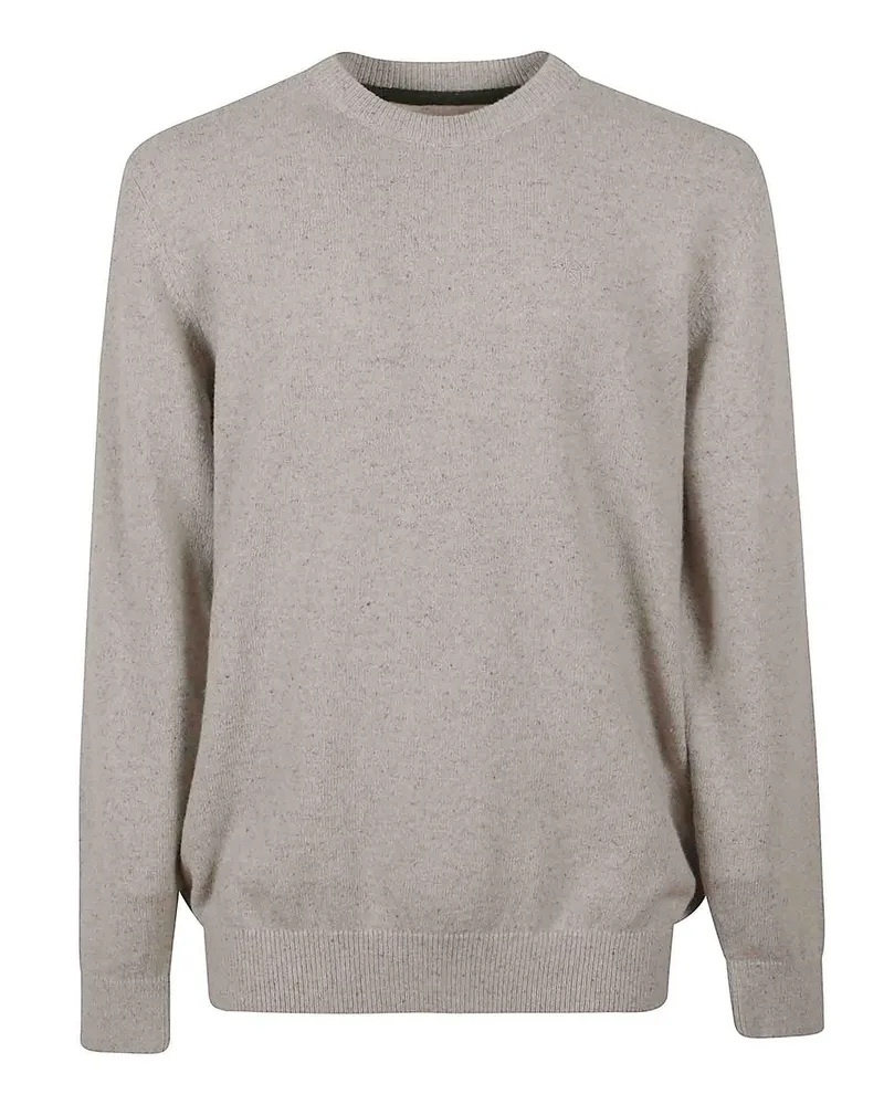 Barbour Rundhalspullover - Hellgrau Hellgrau