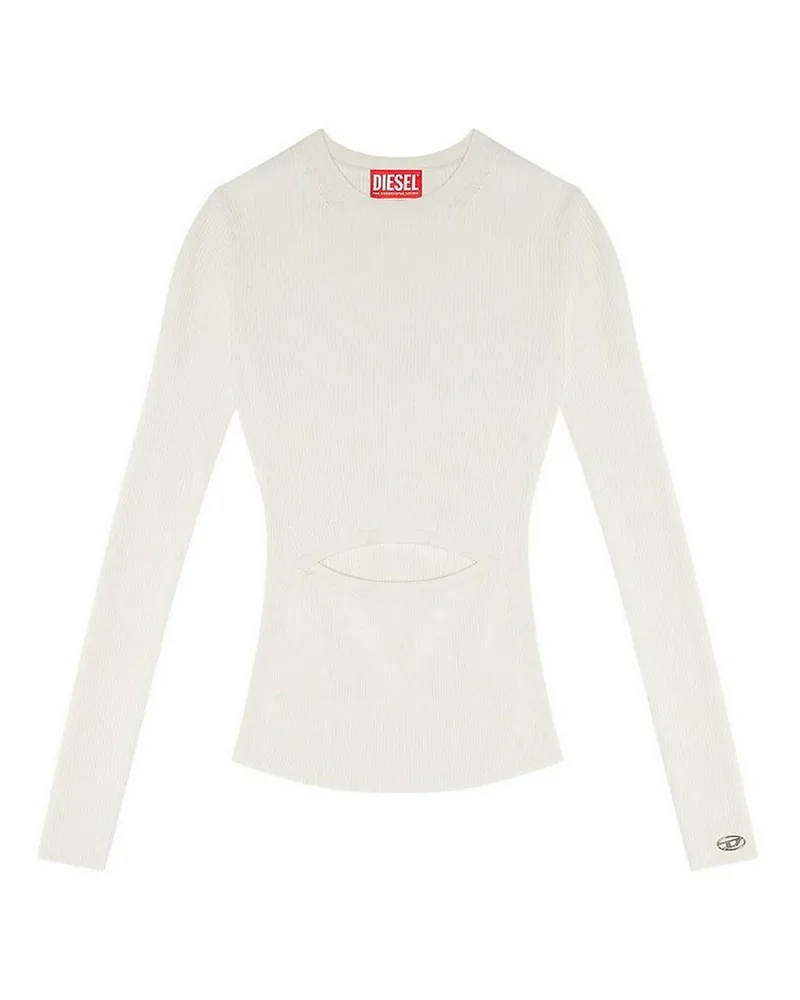 Diesel Rundhalspullover - Weiß Weiß
