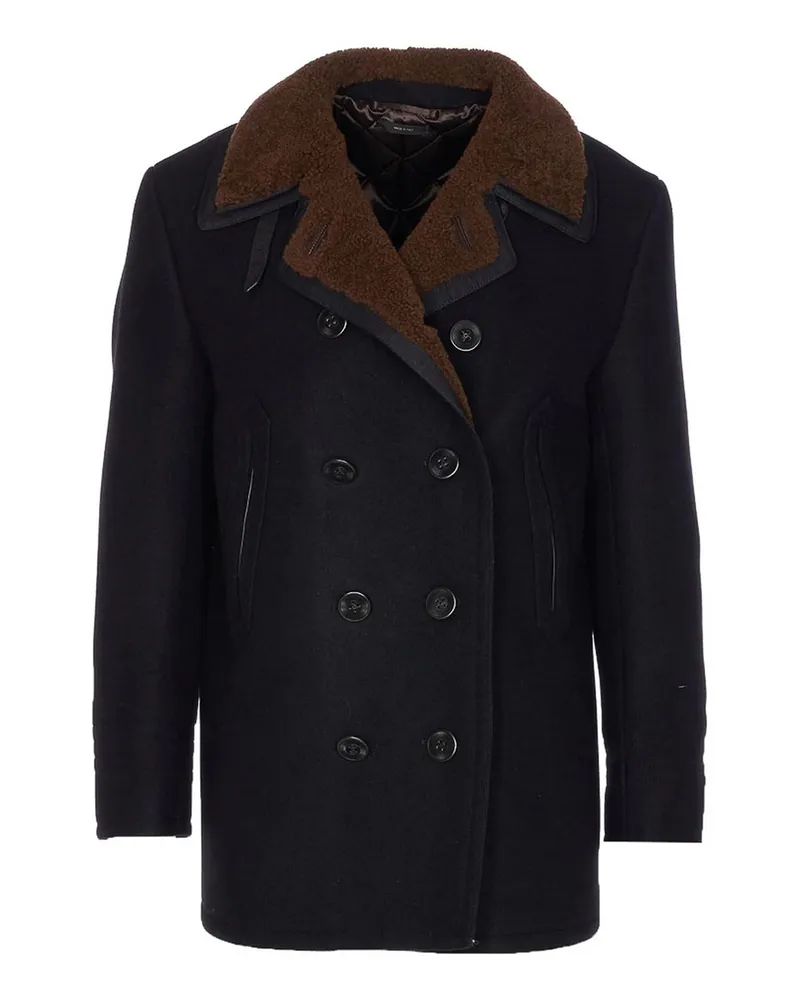 Tom Ford Kurzer Mantel - Schwarz Schwarz