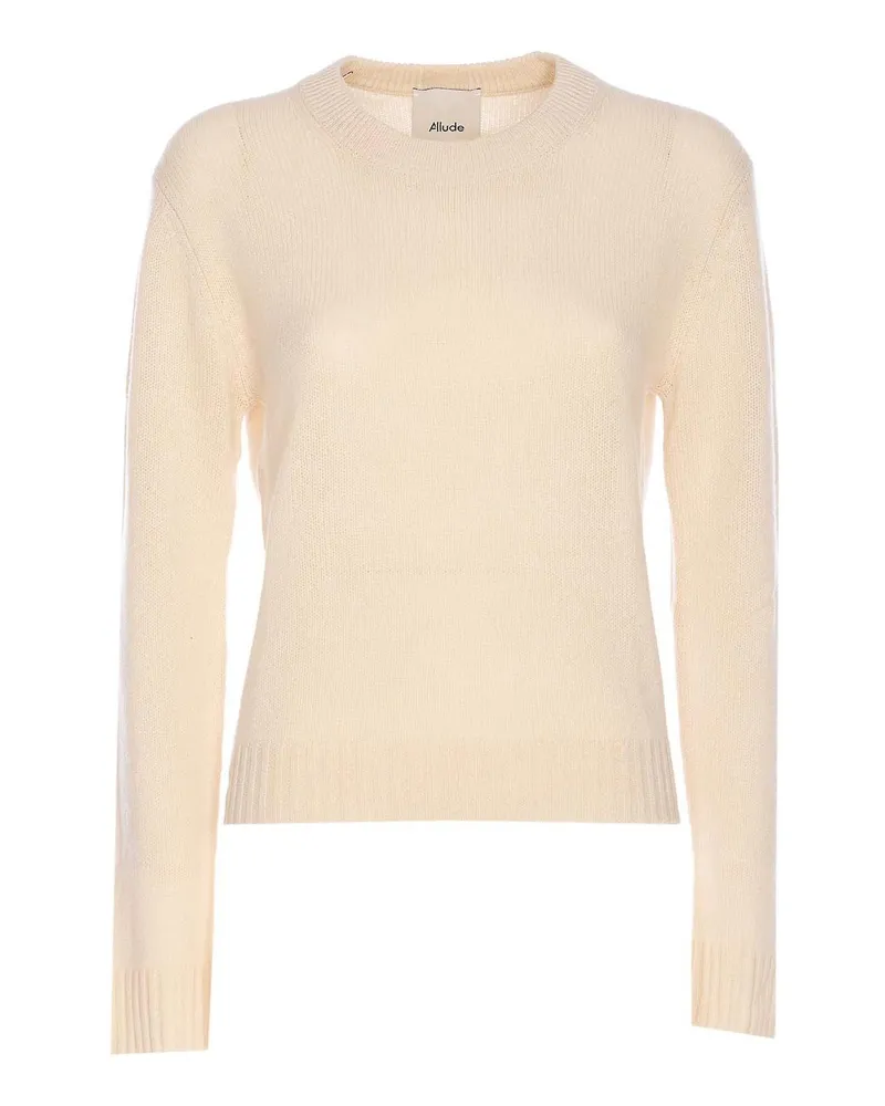 ALLUDE Rundhalspullover - Beige Beige