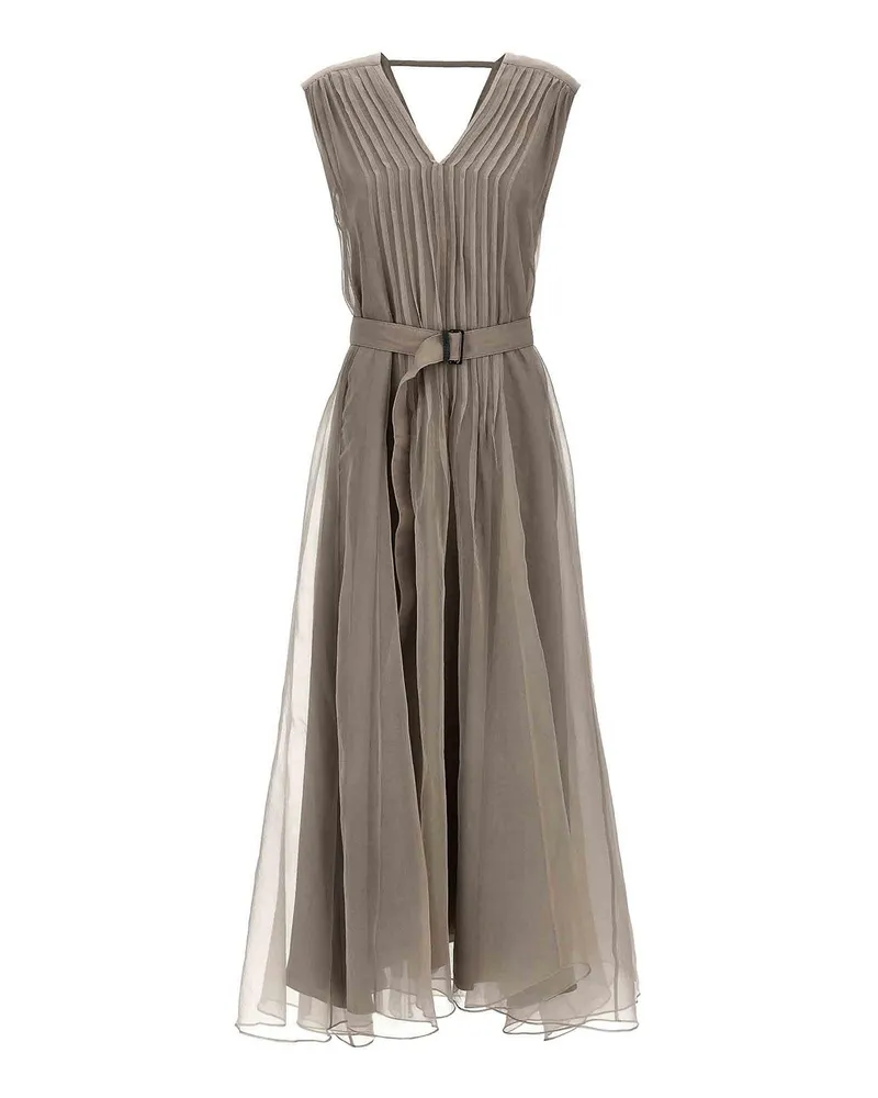 Brunello Cucinelli Knielanges Kleid - Beige Beige