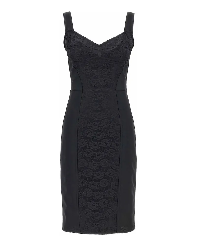 Dolce & Gabbana Knielanges Kleid - Schwarz Schwarz