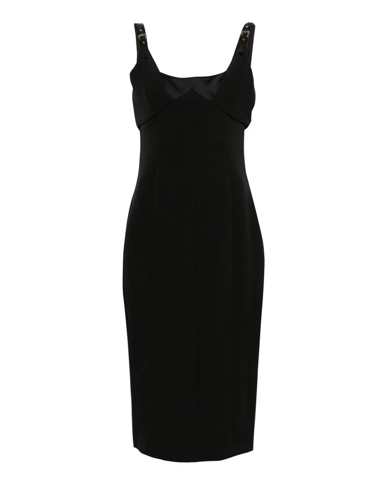Versace Jeans Knielanges Kleid - Schwarz Schwarz
