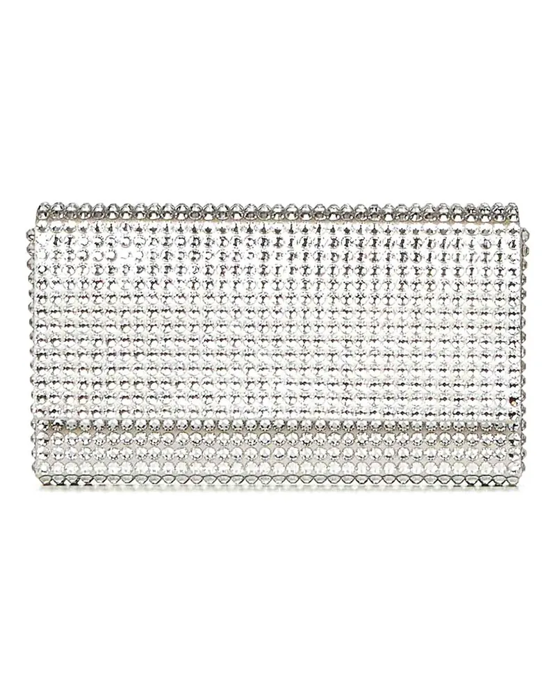 Amina Muaddi Clutch - Silber Silber