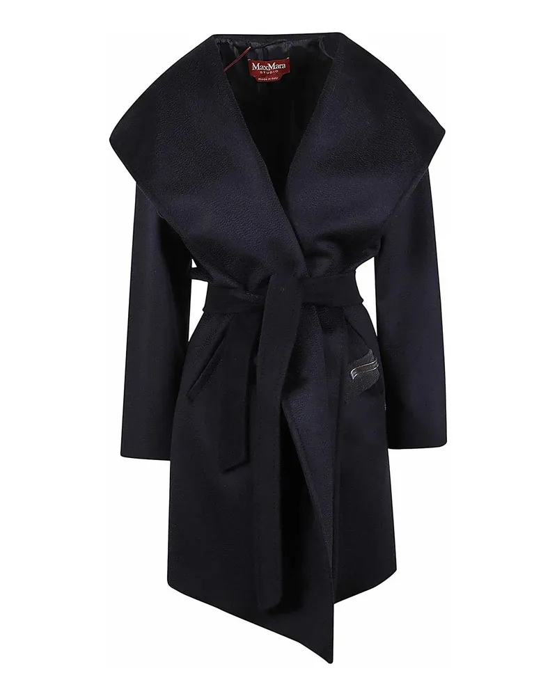 Max Mara Kurzer Mantel - Schwarz Schwarz