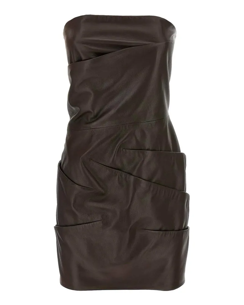 ATTICO Knielanges Kleid - Braun Braun