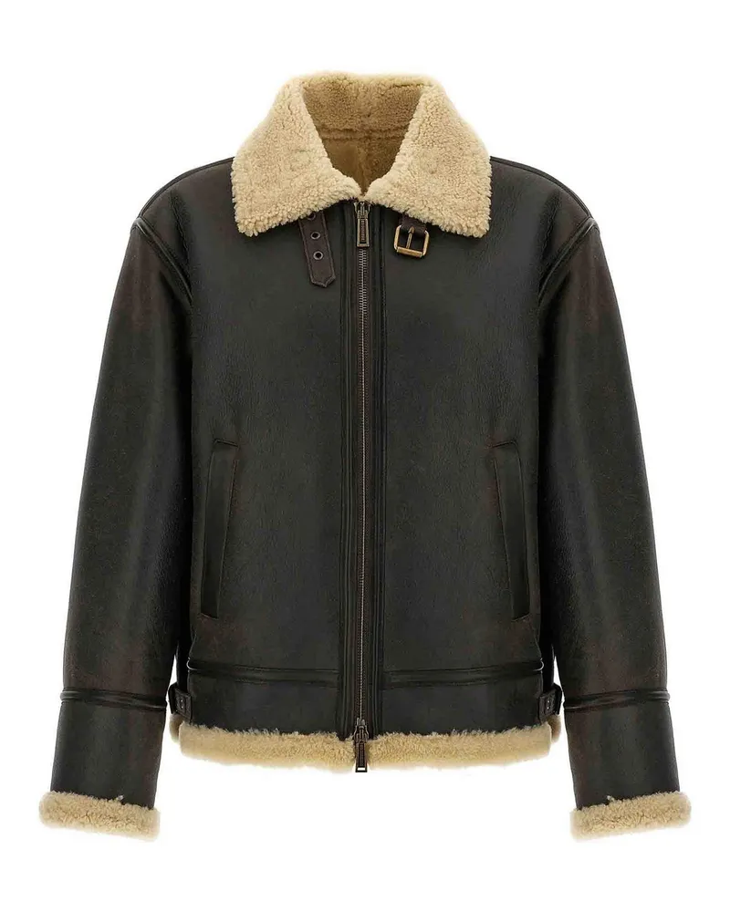 Dsquared2 Lederjacke - Braun Braun