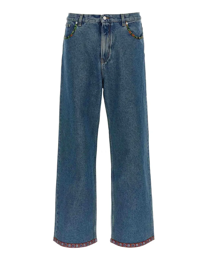Valentino Garavani Straight Leg Jeans - Blau Blau