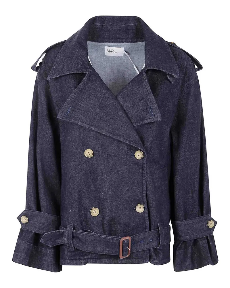 Self-Portrait Trenchcoat - Blau Blau