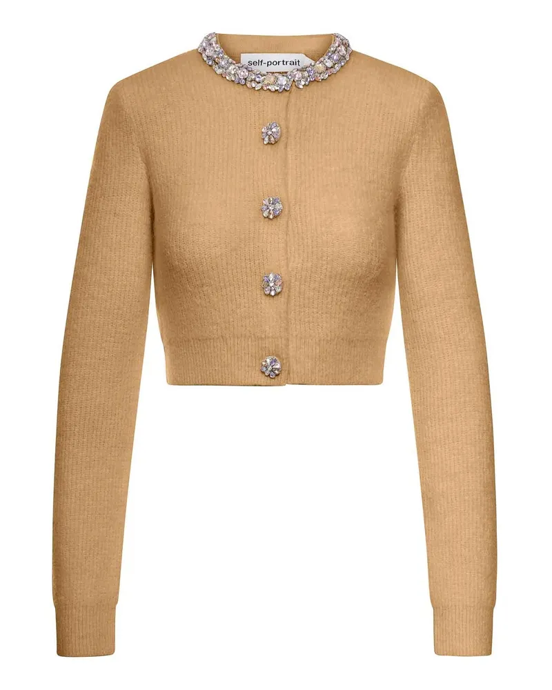 Self-Portrait Cardigan - Braun Braun