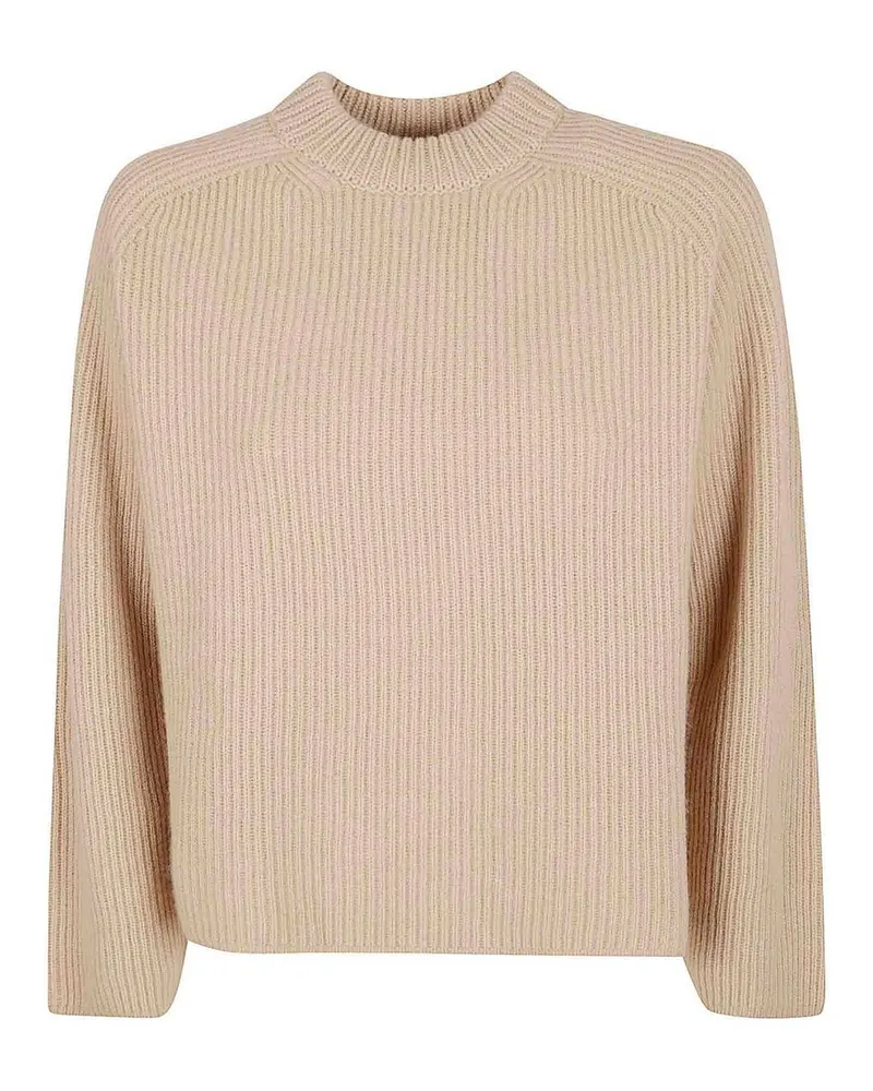 forte_forte Rundhalspullover - Beige Beige