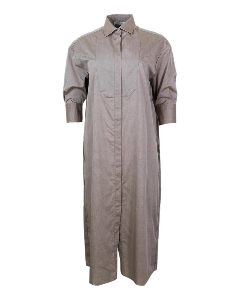 BARBA Knielanges Kleid - Braun Braun