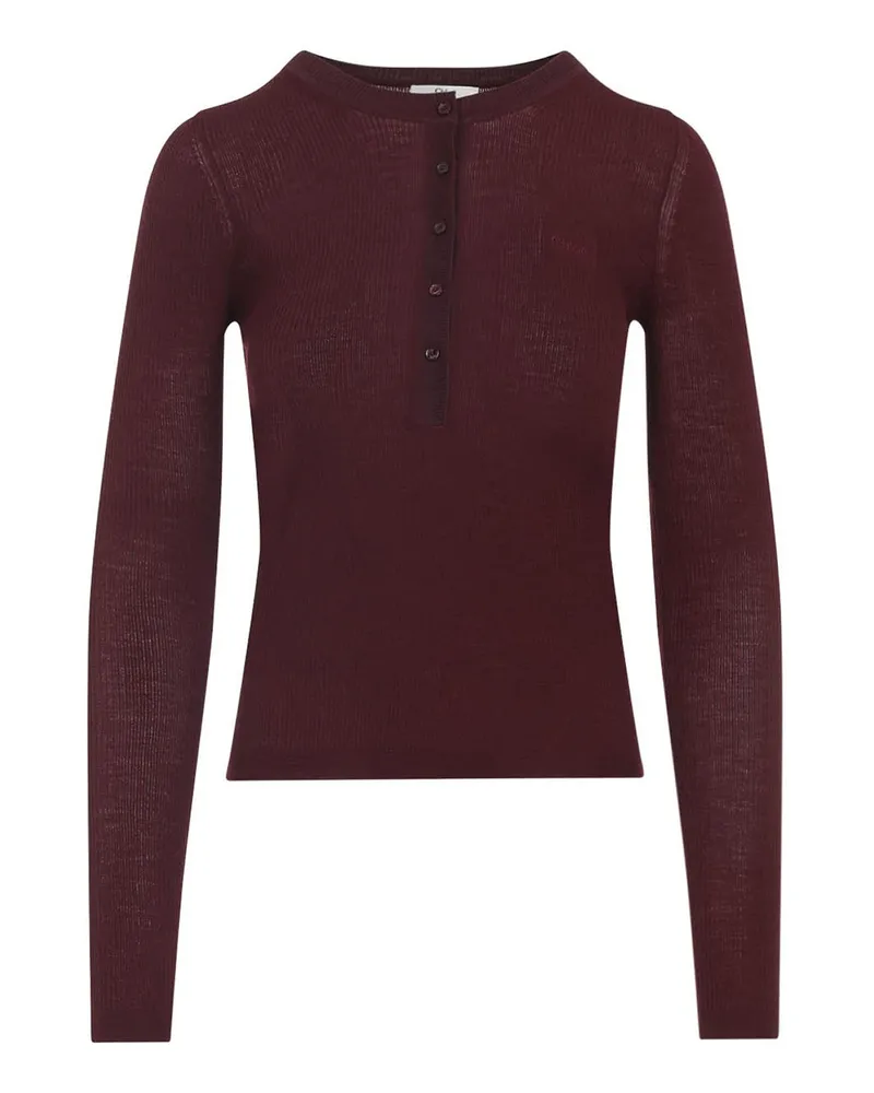 Chloé Rundhalspullover - Bordeaux Bordeaux