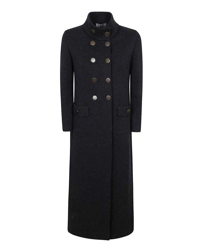 Charlott Langer Mantel - Grau Grau