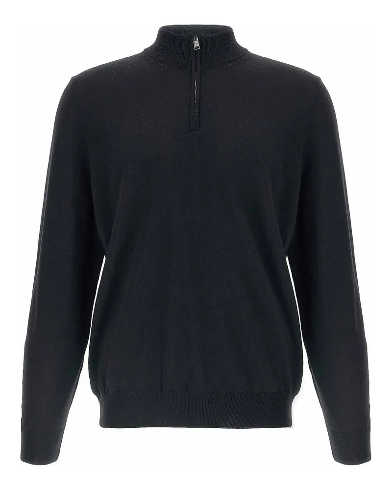 HUGO BOSS Rundhalspullover - Blau Blau