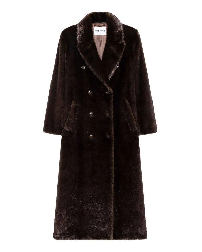 STAND Langer Mantel - Braun Braun