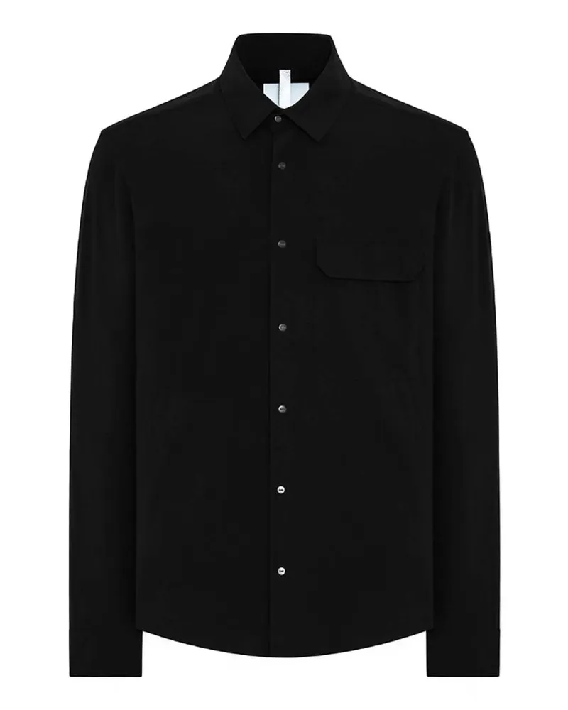 DUNO Knielanger Mantel - Schwarz Schwarz