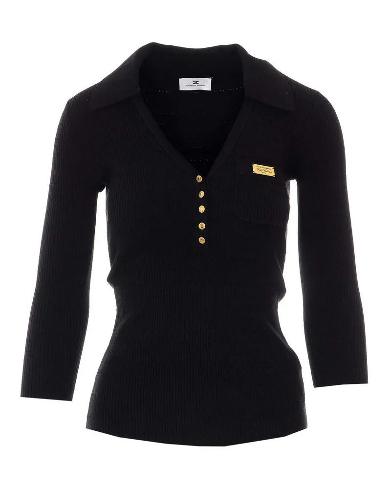 Elisabetta Franchi Rundhalspullover - Schwarz Schwarz