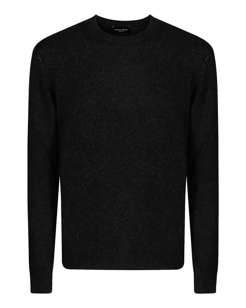 Roberto Collina Rundhalspullover - Schwarz Schwarz