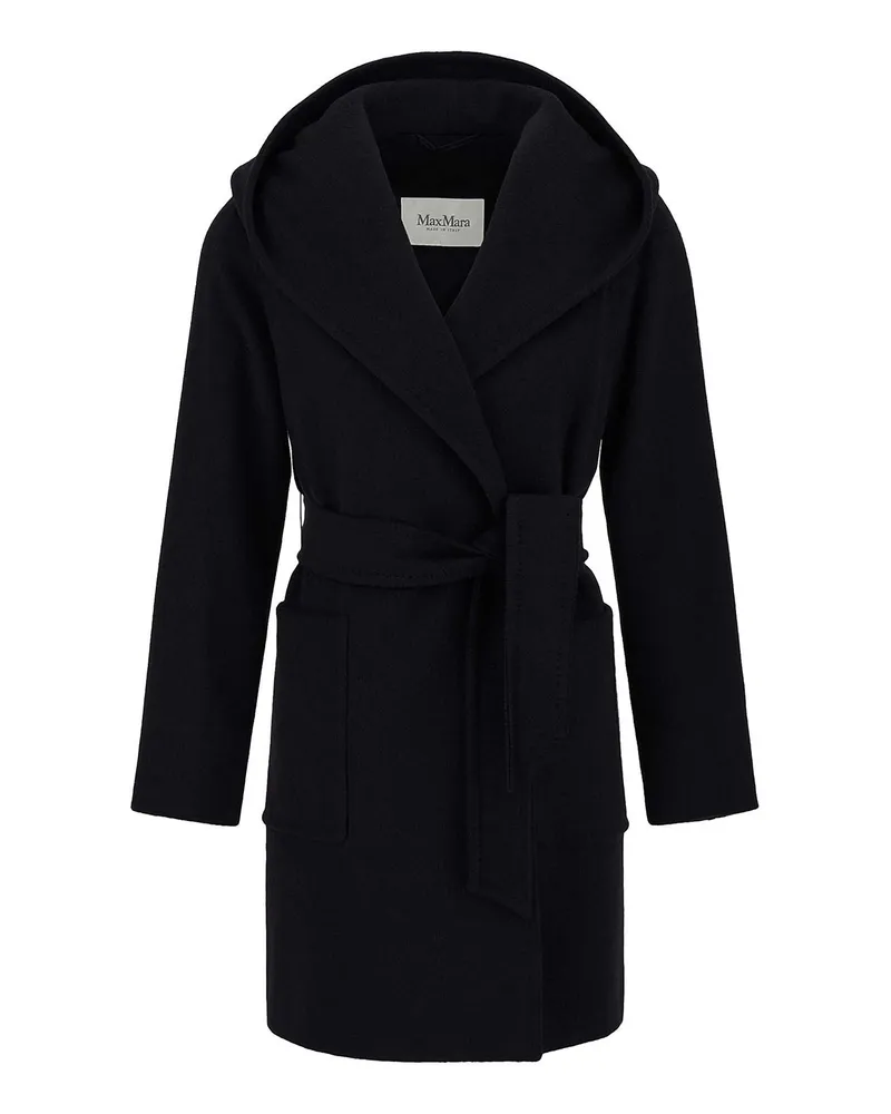 Max Mara Kurzer Mantel - Schwarz Schwarz