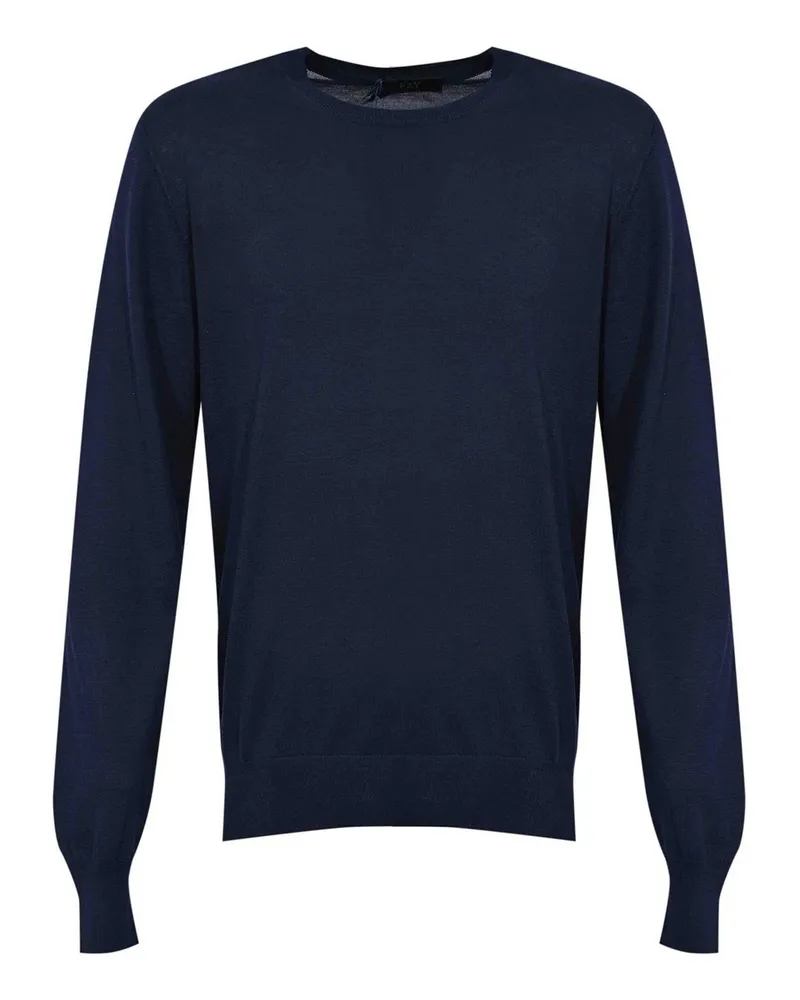 Fay Rundhalspullover - Hellblau Hellblau