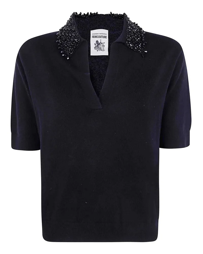 Semicouture Poloshirt - Schwarz Schwarz