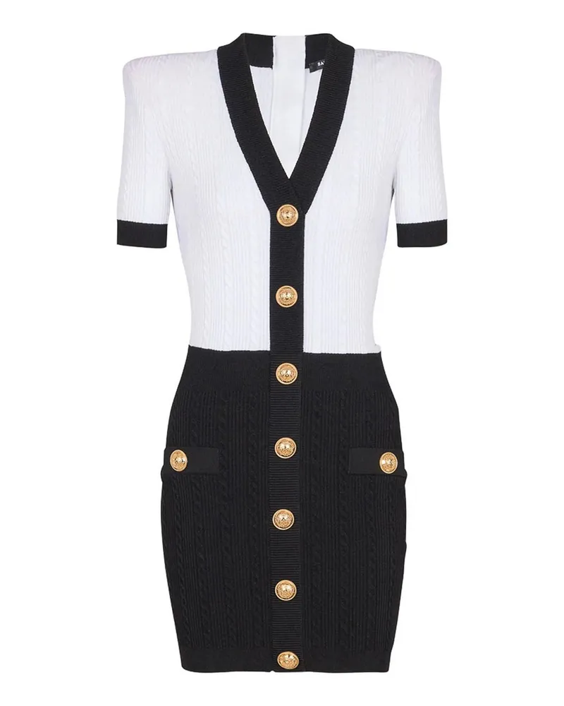 Balmain Knielanges Kleid - Weiß Weiß