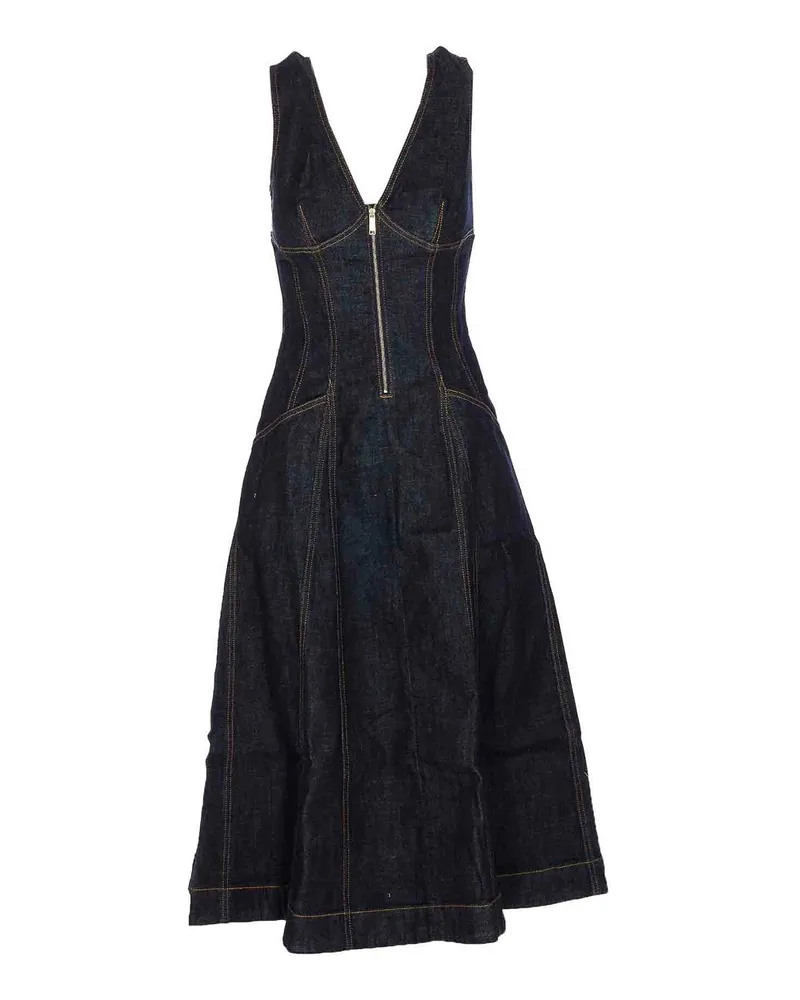 Self-Portrait Knielanges Kleid - Schwarz Schwarz