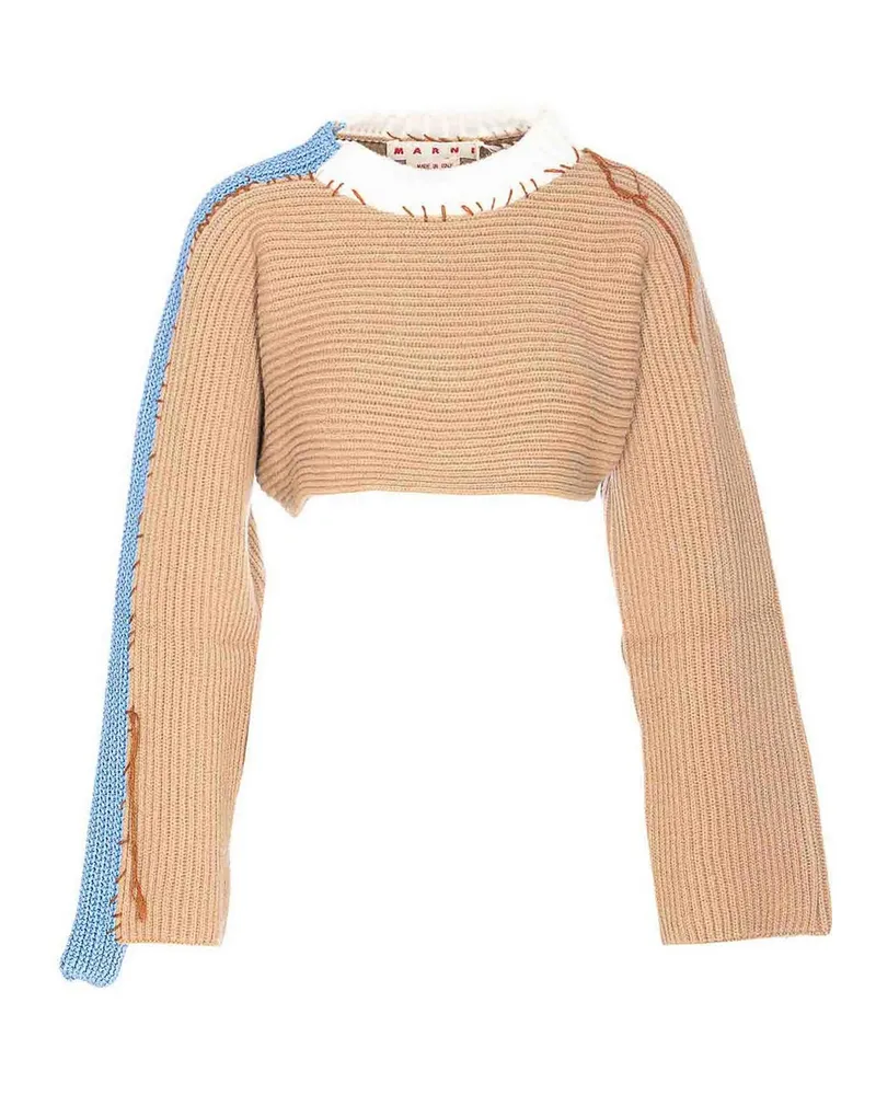 Marni Rundhalspullover - Beige Beige