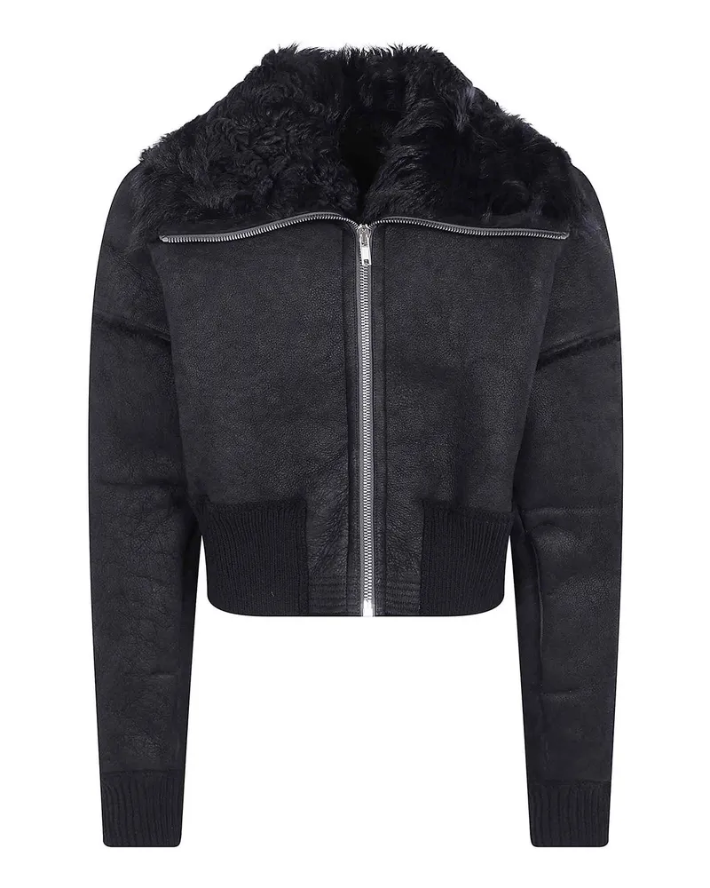Rick Owens Lederjacke - Schwarz Schwarz