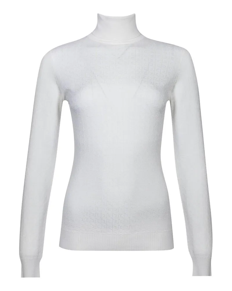 Elisabetta Franchi Rundhalspullover - Weiß Weiß