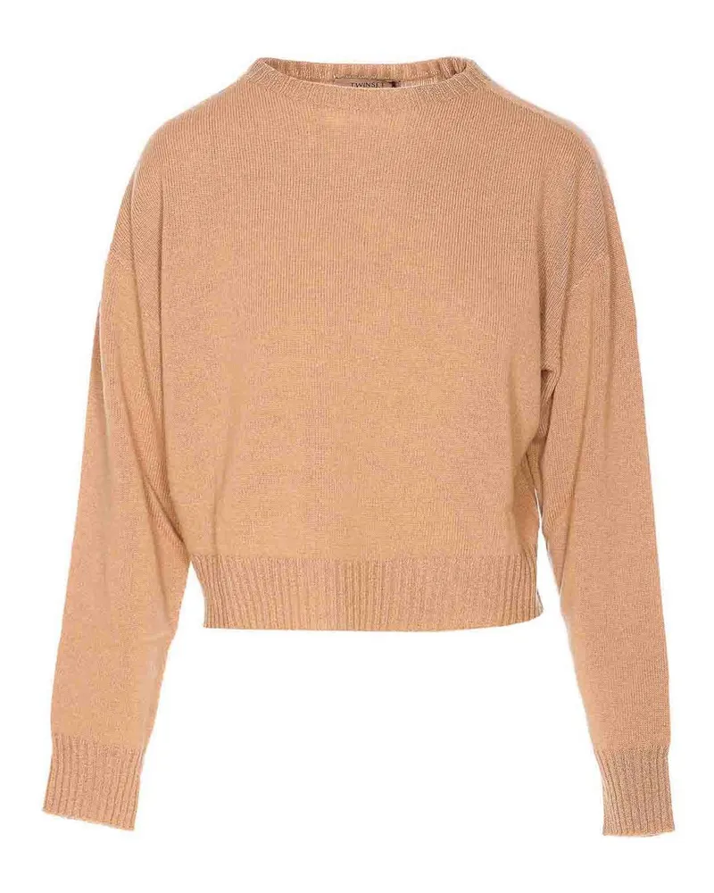 Twin-Set Rundhalspullover - Beige Beige